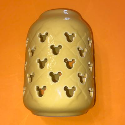 Disney Accents | Disney 6.8" Nwot Ceramic Mickey Mouse Candle Lantern Yellow/Garden Accessory | Color: Yellow | Size: Os