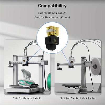 TEMU 3d Printing, New Upgrade Hot End Kit Hardened Steel 0.4mm - For A1/a1 Mini, Quick Hot End Kit Hardened Steel Nozzles High Temperature Resistance Supports 3d Printer Part For A1 Image