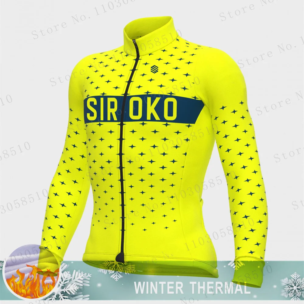 Siroko Giacca Invernale In Pile Termico Da Uomo Squadra Giacca Da Ciclismo Maglia A Maniche Lunghe Vestito Mtb Bici Da Strada Abbigliamento Ciclismo Hombres mtb