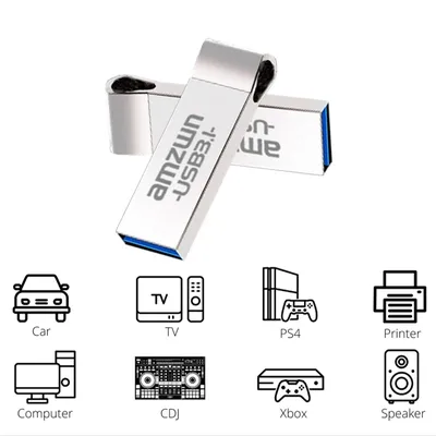 Metall-Schlüsselanhänger, USB 3.1-Flash-Laufwerk, Metall-Stick, 128 GB, 64 GB, 32 GB, 16 GB, Pendrive, wasserdichter Speicher, USB-Stick, hohe Geschwindigkeit Image