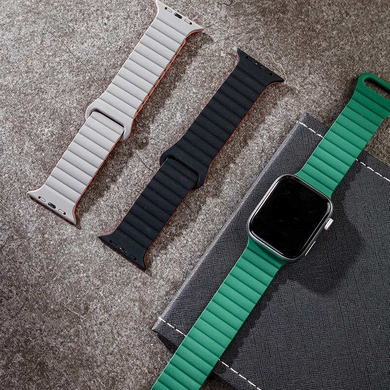 Magnets ilikon Herren Damen armbänder sind für Apple Watch 38/40/41 mm42/44/45/49mm geeignet, geeignet für iwatch 987654321 Image