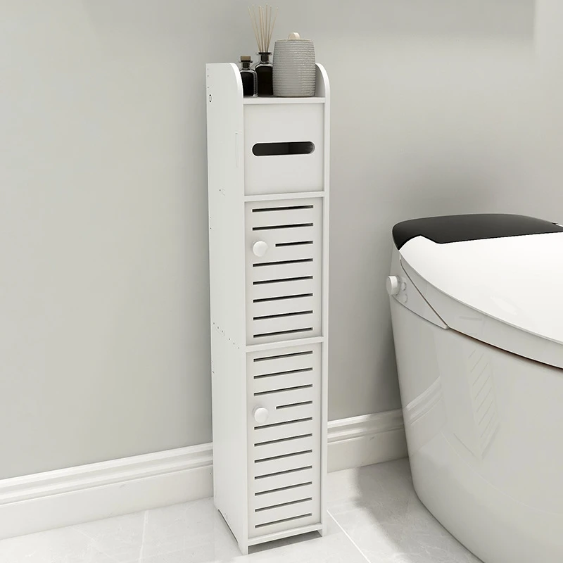 Badezimmer-Aufbewahrungsregal, freistehender Badezimmerschrank, Organizer, Toilettenpapierhalter mit Aufbewahrung, 3-stufiger Badezimmer-Handtuchaufbewahrung