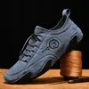 Trend Design Grau männer Casual Schuhe Hochwertige Elastische Wildleder Turnschuhe Mann Bequeme Weiche Mesh Fahren Schuhe Männer Große größe 48