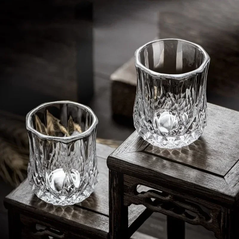 50 ml Diamant Schnapsgläser Scotch Whisky Glas Transparent Cocktail Glas Bar Party Kleine Kapazität Bier Glas Tasse Hause Drink Image