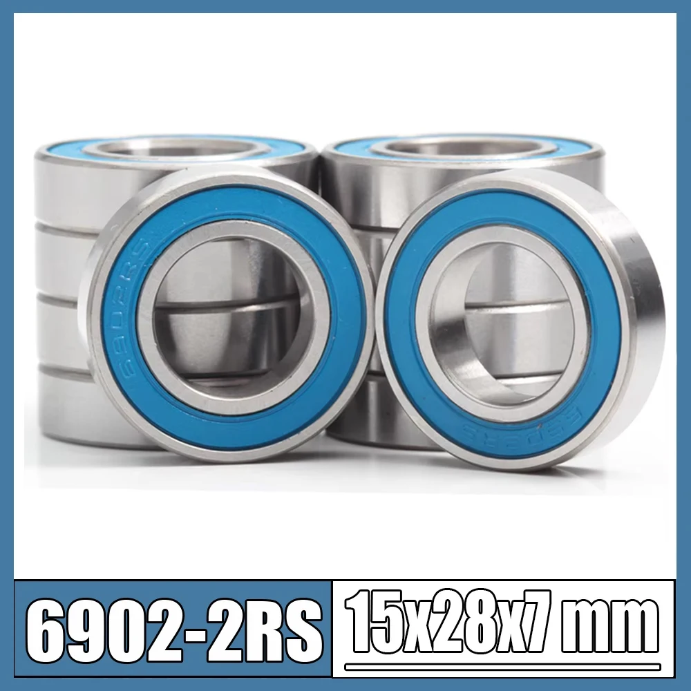 6902RS Lager 10 Stück 15 x 28 x 7 mm ABEC-3 Hobby Elektro-RC-Auto-LKW 6902 RS 2RS Kugellager 6902-2RS blau versiegelt
