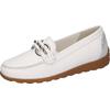 Mokassin WALDLÄUFER "H-LUCY", Damen, Gr. 8 (42), weiß, Glattleder, sportlich, Schuhe, Slipper, Komfortschuh, Freizeitschuh in Komfortweite H = sehr weit