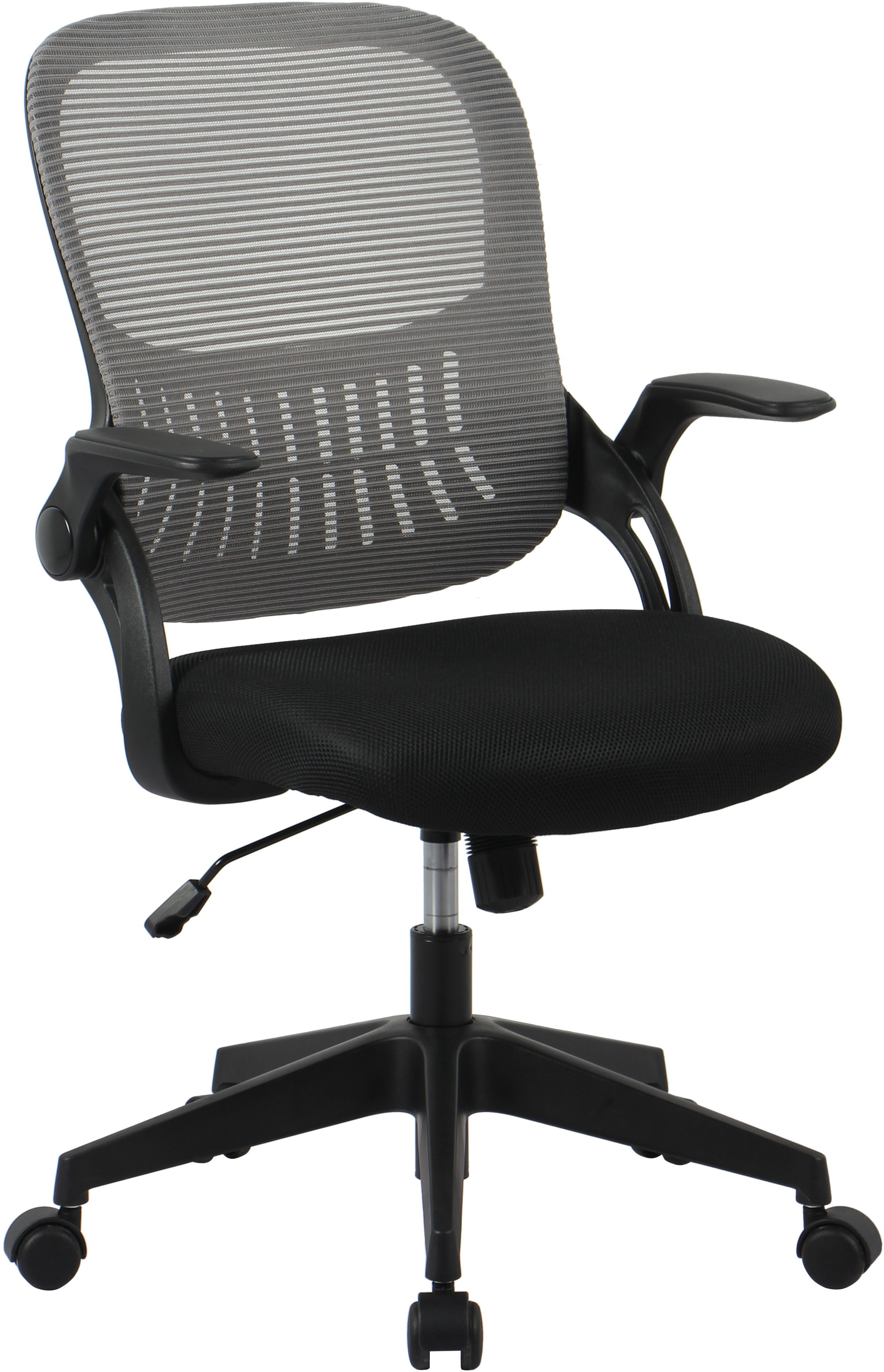 Bürostuhl INOSIGN "PAISLEY", grau, B:68cm T:68cm, Stühle, Bürostuhl, komfortable und atmungsaktive Polsterung, mit Armlehnen