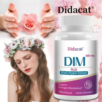 DIM+ Alkaloids - Female Endocrine Balancing Supplement, Supports Menopause, Antioxidant, Relieves Fatigue and Mood