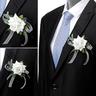 Hochzeits-Handgelenkblume mit künstlichen Rosen, Ansteckbrosche für Braut und Bräutigam, Brautjungfern-Handgelenkanstecker, Ansteckblume für den Bräutigam, perfekte Accessoires für die Brautparty