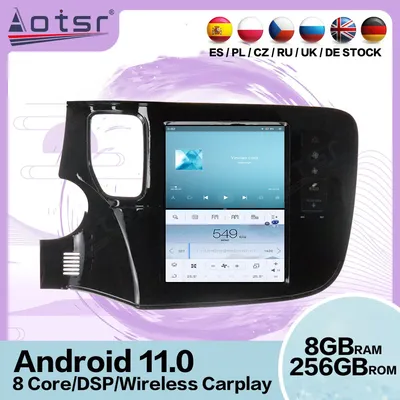 Tesa- Screen Android 11 Car Radio Receiver For Mitsubishi Outlander 2014 2015 2016 2017 2018 GPS