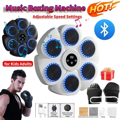 Music Boxing Machine Music Boxing Puncher Wall Mounted Workout Boxing Target Machine Type C Charging