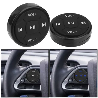 Car Kit Styling Wireless Bluetooth Media Volume Button Remote Control Button Car Steering Wheel for