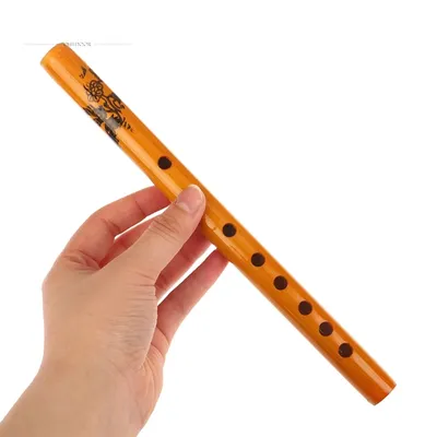 1PC Chinese Traditional 6 Holes Bamboo Flute Vertical Flute Clarinet Student Musical Instrument