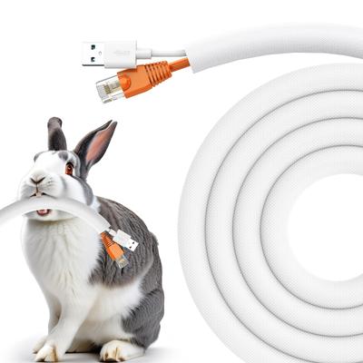 TEMU Flexible Pet Cord Protector Sleeve 6.56ft - Nylon, Ideal For Usb, Power, Cables, Prevents Chewing By Dogs And Cats, Management, Cable Sleeve Image