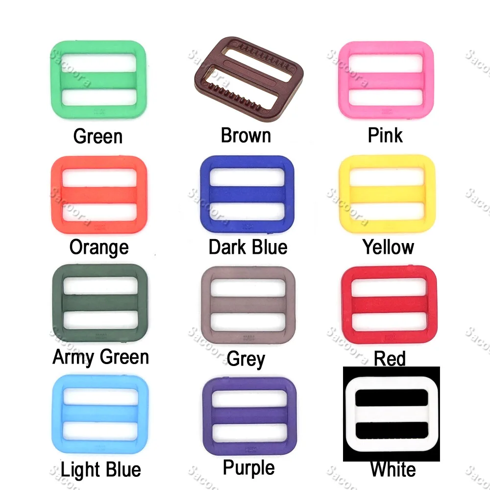 12 teile/paket 1 "Bunte Triglides Einstellen Schnalle Für Hundehalsband Geschirr Rucksack Gurtband 25mm 12 farben Image