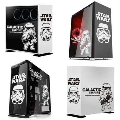 Star Wars Stormtrooper Anime PC-Gehäuse-Aufkleber, abnehmbar, für Computer, Gastgeber, Haut, Image
