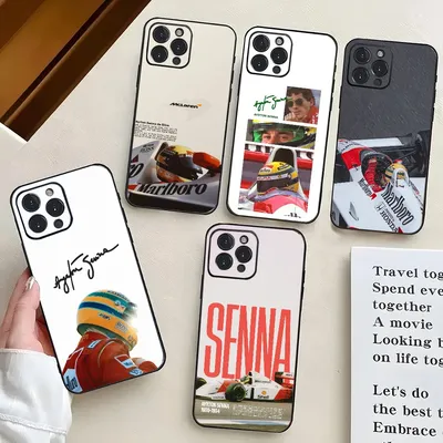 1PC A-Ayrton S-Senna F1 Racing Phone Case Silicone Soft For iPhone 16 15 14 13 12 11 X XR Plus Pro Max Plus