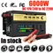 Onduleur de puissance de voiture Peak 6000W DC 12V/24V à AC 220V avec Ports USB affichage LCD adaptateur universel onduleur à onde sinusoïdale modifiée