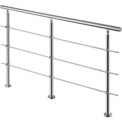 Aica Handlauf 200cm Geländer 3 Querstäbe Treppengeländer Brüstung 201 Edelstahl Image