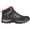 Wanderschuh CMP "RIGEL MID WMN TREKKING SHOES WP", Gr. 39, b.blau, giada, peach, Leder, sportlich, Schuhe, wasserdicht