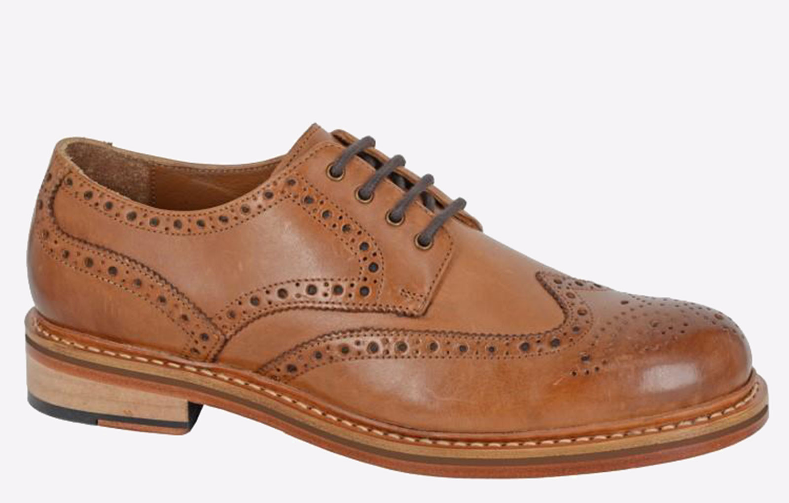 Woodland Brisbane Gibson Brogue Mens - Brown - Size UK 9 | Woodland Sale | Discount Designer Brands