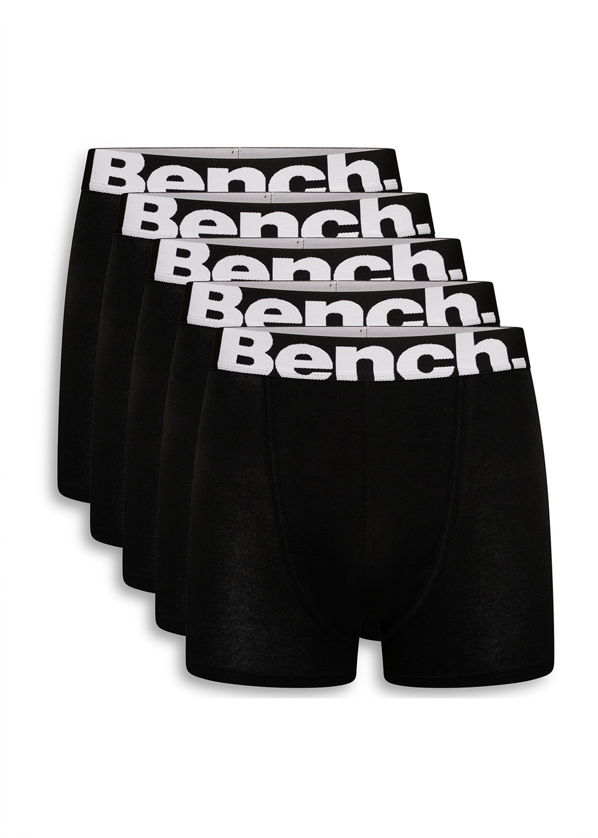 Bench Mens 5 Pack 'marco' Cotton Rich Boxers - Black - Size Large | Bench Sale | Discount Designer Brands