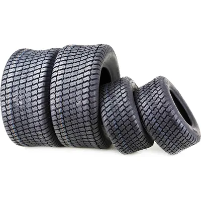 4 Pack 16x6.5-8 & 23x10.5-12 Ride Lawn Mower Turf Tires 4 PR