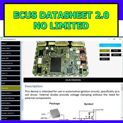 Datasheet ECUs 2.0 repair course PCB workshop factory repair ECU service Automobile Diagnostic Tools