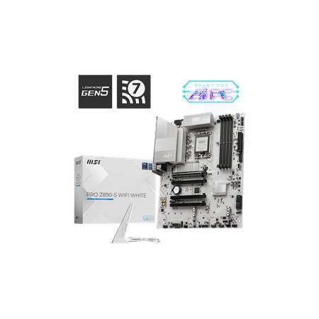 MSI Z890-S WIFI WHITE Gaming Desktop Motherboard - Intel Z890 Chipset - Socket LGA-1851 - ATX (292736)