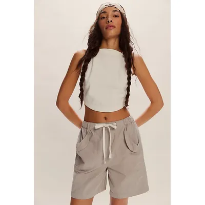 Boardwalk Shorts by free-est at Free People in Sleet Grey, Size: Large