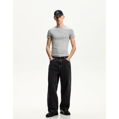 Bershka Loose-Fit Baggy Jeans Men 30 Black