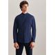Businesshemd SEIDENSTICKER "Schwarze Rose", Herren, Gr. L (42), normale Ärmellängen, blau (dunkelblau), 100% Baumwolle, unifarben, slim fit, Langarm 2-Knopf-Manschette, Hemden, Slim 1/1 Stehkragen Uni