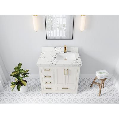 Willow Collections 36 in. W x 22 in. D boston Right Offset Sink Bathroom Vanity With Counter top