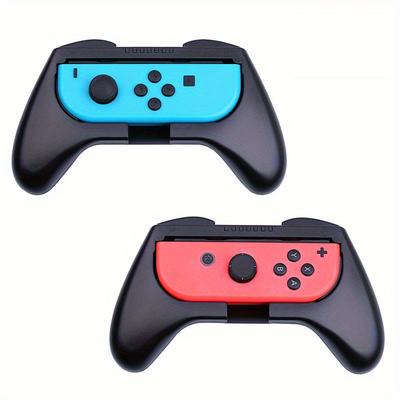 TEMU 2pcs Grips Compatible With Switch For Switch Controller Handle Case Kit Compatible, Wear-resistant Handle Kit Compatible Cons Controllers