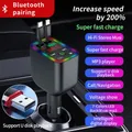 Wireless 7 colori LED Car Mp3 Kit per auto Trasmettitore FM Ricevitore audio con cavo retrattile