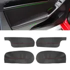 4 pezzi per VW Golf 6 VI convertibile 2010 2011 2012 2013 maniglia della porta interna dell'auto copertura del pannello del bracciolo rivestimento in pelle in microfibra