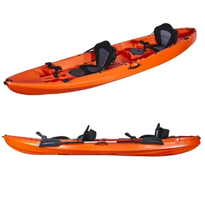 Fishing Kayak Sit on Top, 3 Persons Rowing Canoe, Plastic Boat for Family Entertainment, New Designed, in Stock