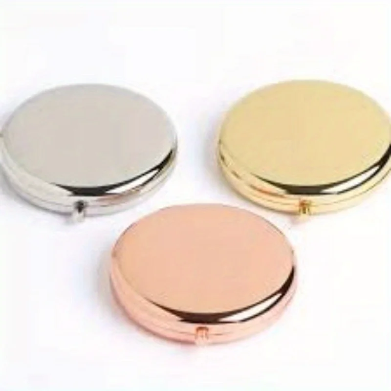 1PC Runde Metall Kosmetik Spiegel doppelseitige Klapp Spiegel Kreative Geschenk Vergrößerungs Spiegel 3X Tragbare Make-Up-Tool