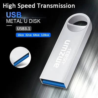 USB3.1 Flash-Laufwerk 16 GB 32 GB 64 GB 128 GB für PC Hochgeschwindigkeits-USB-Flash-Laufwerk 128 GB USB 3.1 32 GB 64 GB Metall-Stick Image