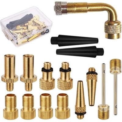 15-teiliges Fahrradventil-Adapter-Set, Reduzierspitzen, Reifenfüller-Adapter-Set, Kugelpumpennadel, Image