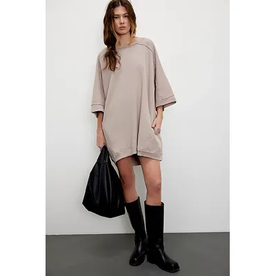 We The Free Mari Muscle Pullover at Free People in Goatmilk, Size: XS