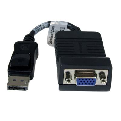 Startech.com Displayport To Vga Adapter, Active Dp To Vga Converter, 1080P Video Dp To Vga Monitor Dongle, Latching Dp Connector, Durable
