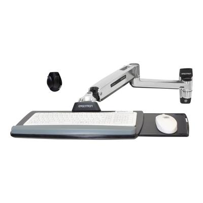 Ergotron Lx - Mounting Kit (Mouse Holder, Wrist Rest, Keyboard Tray, Sit-Stand Arm, Slide-Out Mouse Tray, Base, Extension) - For Keyboard / Mouse - Polished Aluminum