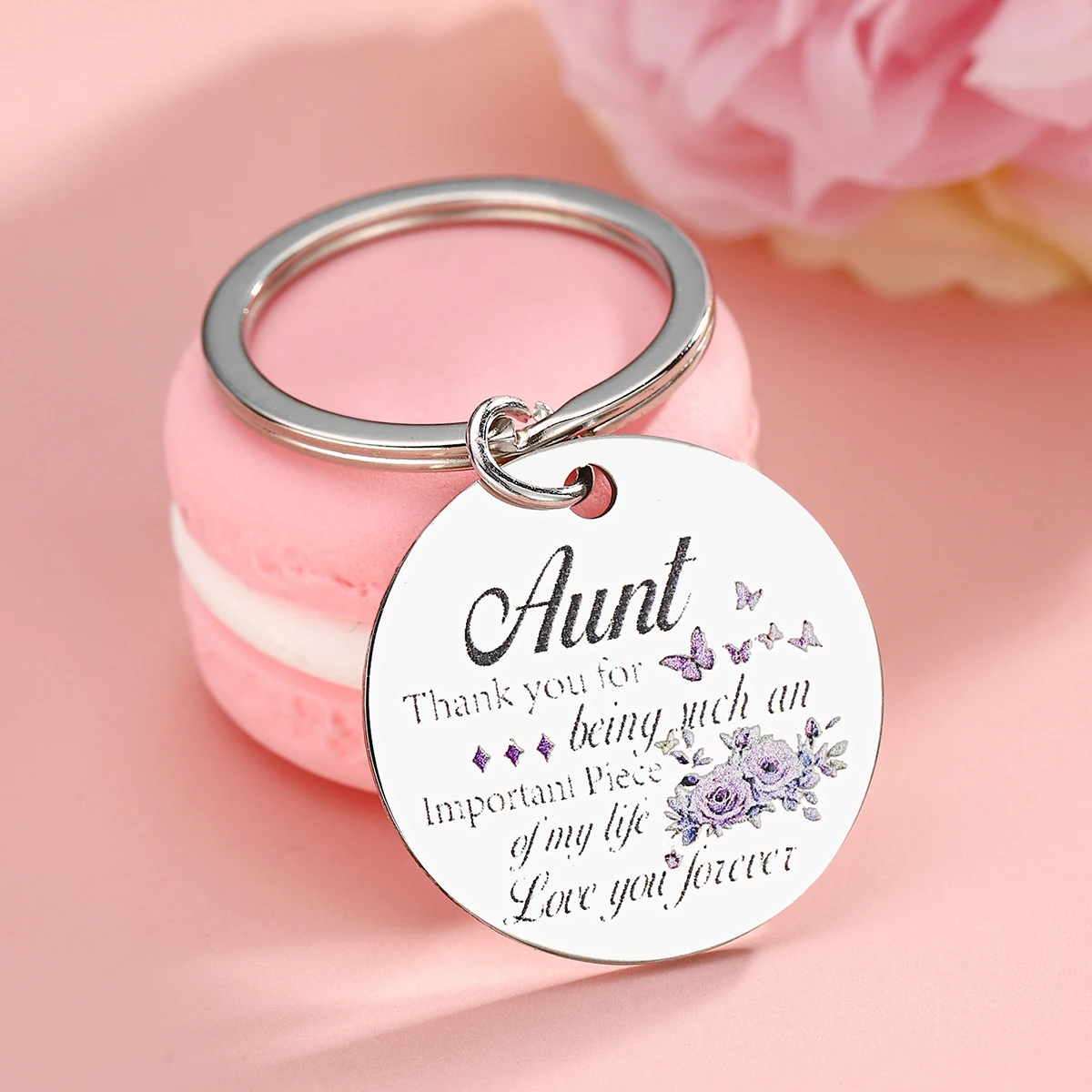 Tante Gifts From Nichte, Neffe, Schmetterling, Schlüsselanhänger, Geschenke für Tante, süße Tante, Geburtstag, Ostern, Weihnachten, Muttertagssachen Image