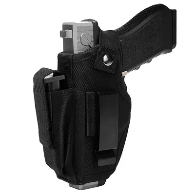 Tactical Gun Holster Concealed Pistol Holster Left Right Hand Universal Belt Holster with Mag Holder for Glock 17 19 M9