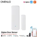 ONENUO Tuya Zigbee Sensore porta Rilevatore finestra di sicurezza domestica intelligente Sensore di contatto magnetico per porta scorrevole automatica Alexa Google