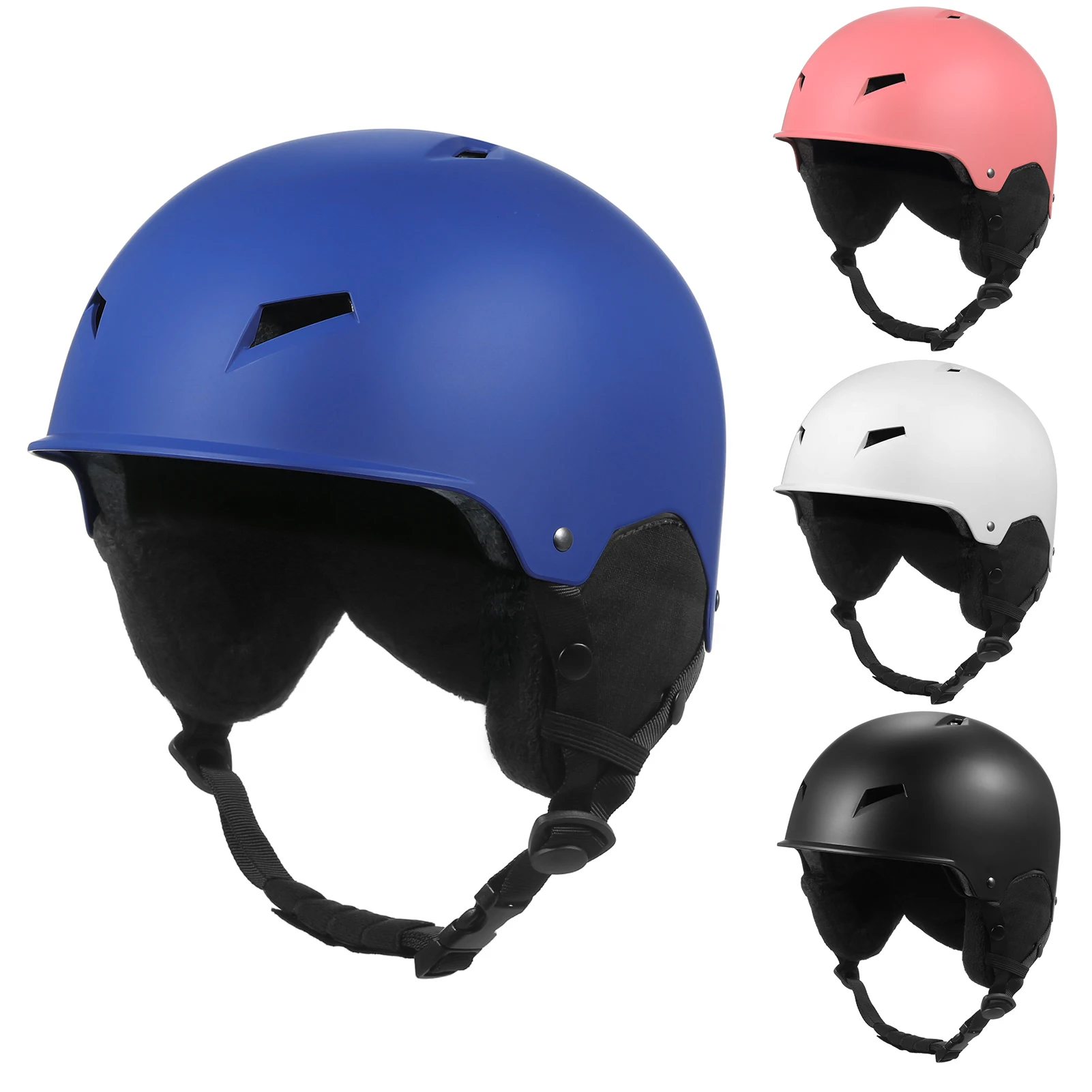 Frauen Männer Schnee helm mit abnehmbarem Ohrenschützer-Snowboard helm mit Schutzbrille mit festem Riemen Sicherheits-Skihelm Skisport helm Image