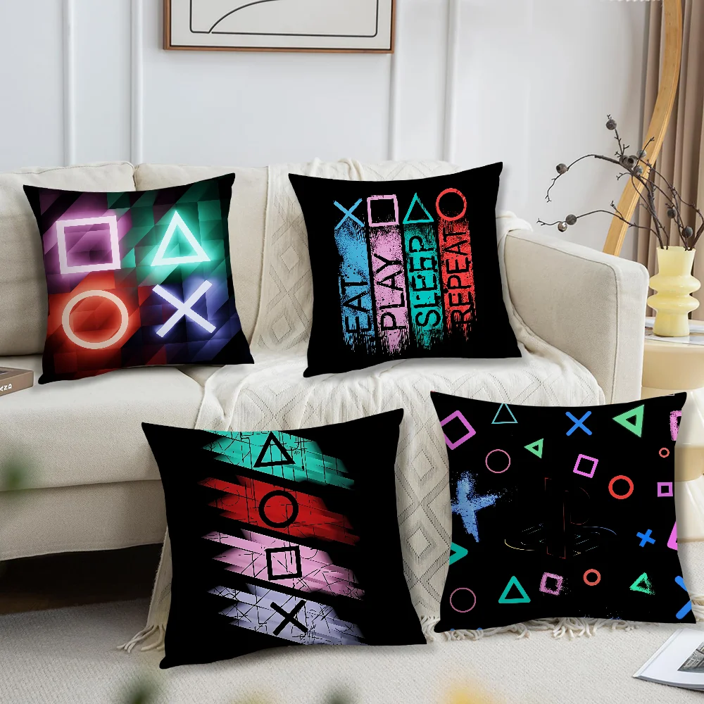 Cool P-PlayStation Fashion Gamer cushion For Bedroom Car Coffee Shop Room Soft and Living Room Sofa Decorative Pillow Cover Case