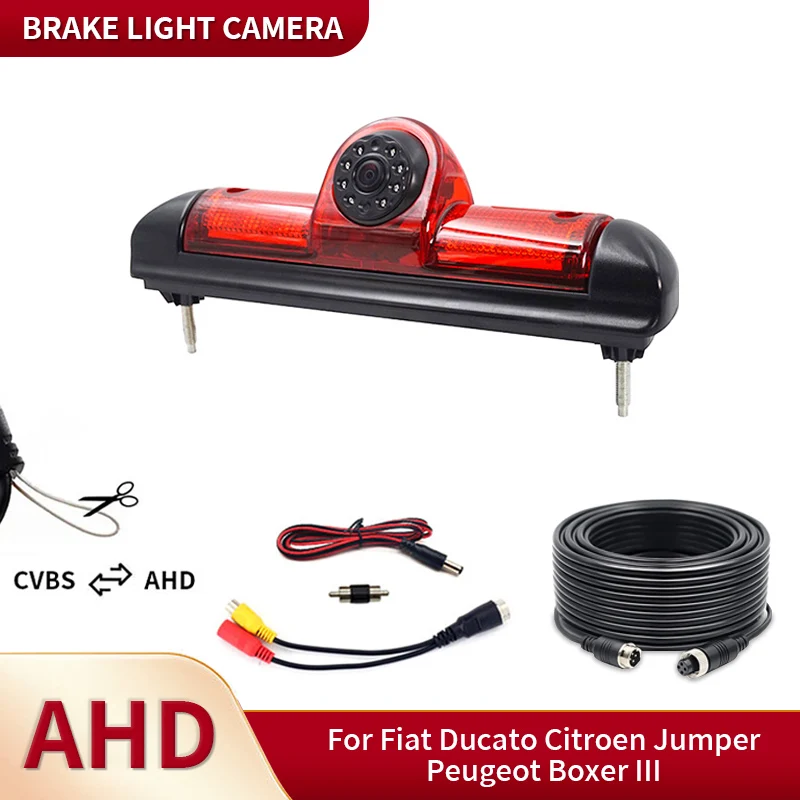 AHD HD CCD Weitwinkel Wasserdichte Nachtsicht Auto Bremslicht Rückfahrkamera Für Fiat Ducato Citroen Jumper Peugeot Boxer III Image