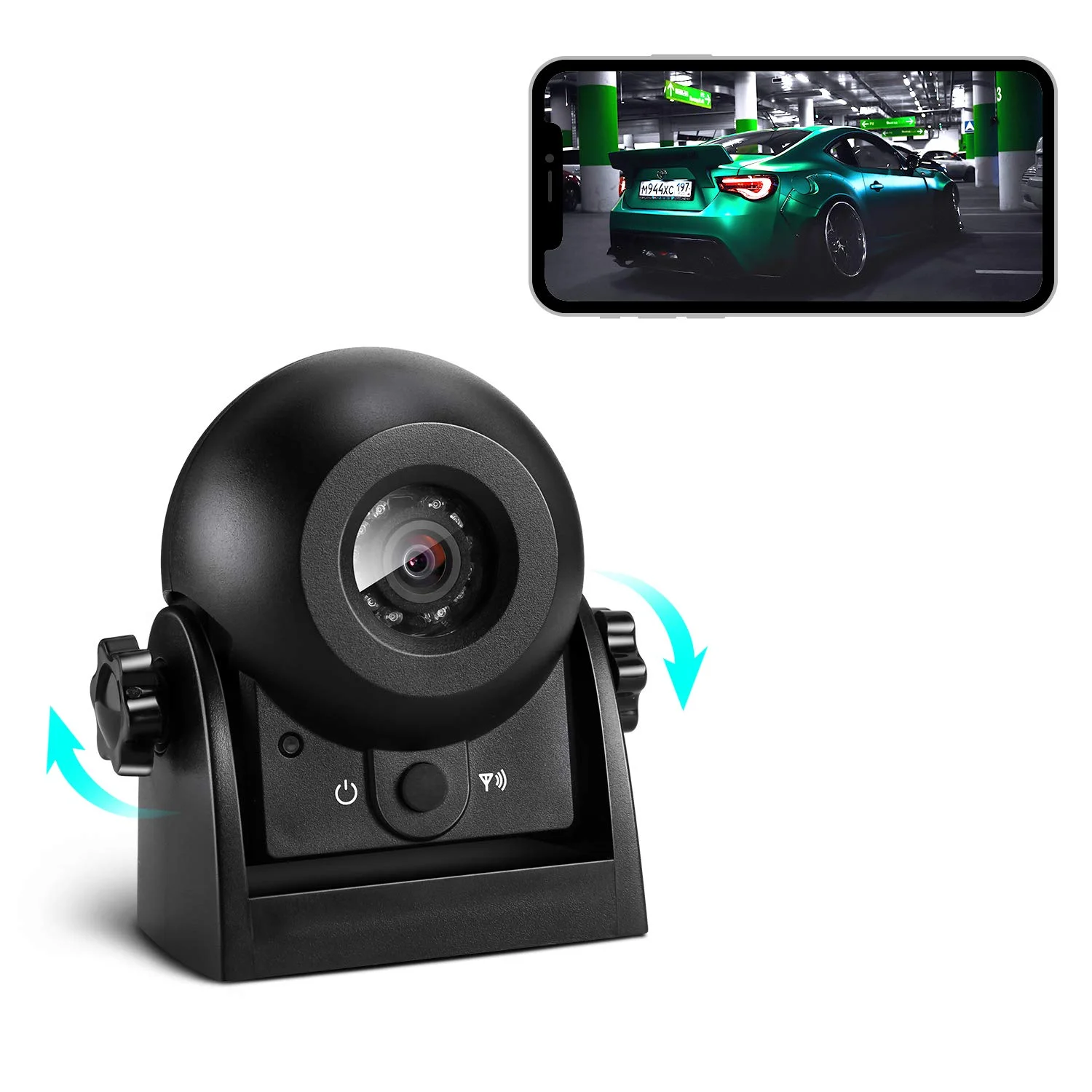 Telecamera di retromarcia senza fili Dash Cam WiFi telecamera di retromarcia con telefono telecamera di parcheggio magnetica per retromarcia per auto rimorchi camion camper
